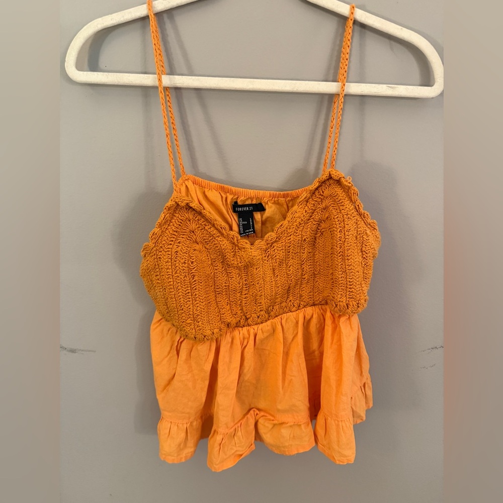 Forever 21 Orange Knit Camisole